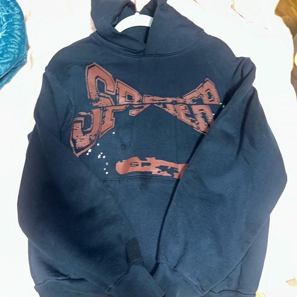 Spyder Men's Navy and Rust Turtleneck Sweater